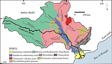 godawari river map