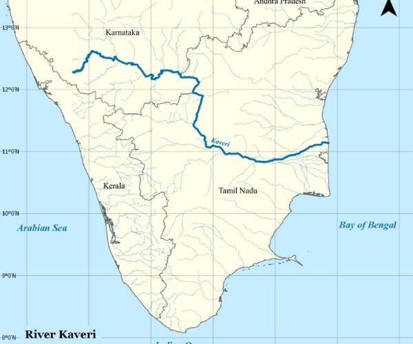 Kaveri River map