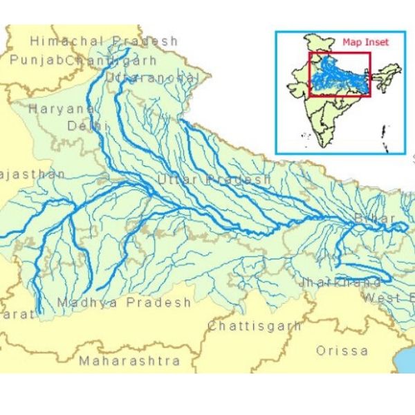 ganga river map